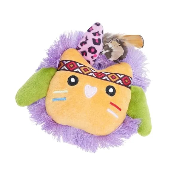 Игрушка-кошка из плюша с пищалкой и кошачьей мятой, - кошка