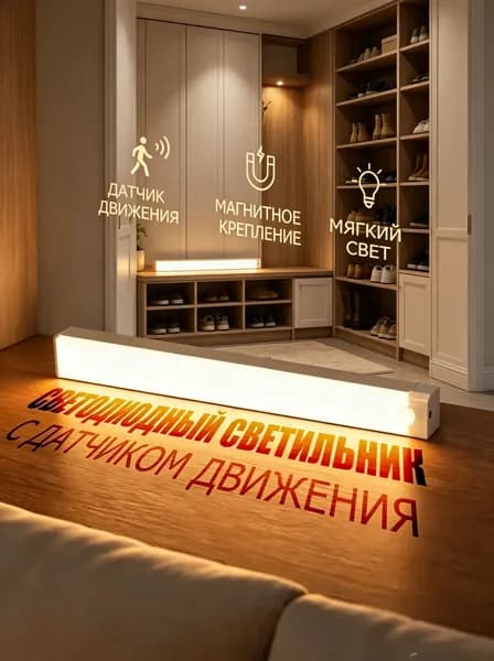 Настенный светильник, LED, Без цоколя, 0.4 Вт