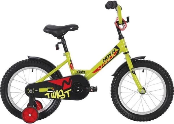 Велосипед детский 16" NOVATRACK Twist 2020 на рост 105-115 см (3-5 лет), зеленый