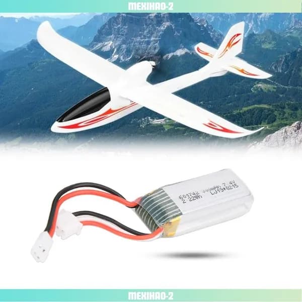 Модельный аккумулятор 7.4V 300mAh, легкий и компактный, для глайдеров WLtoys F959 A600