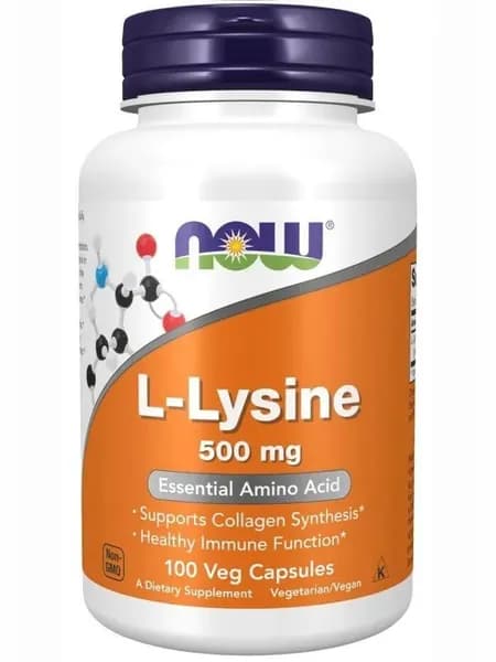 NOW L-Lysine 500 мг Лизин 100 капсул