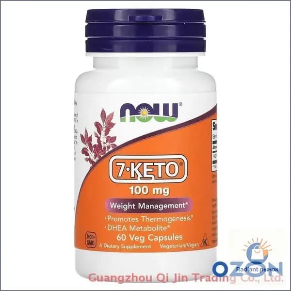 7-КЕТО (ДГЭА метаболит) NOW Foods 7-KETO 100 мг (DHEA metabolit), 60 растительных капсул
