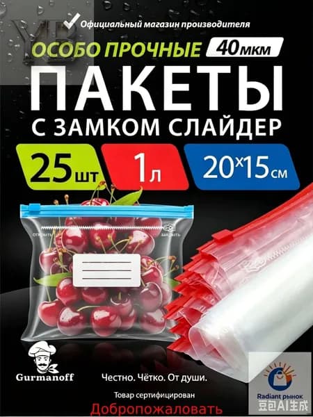 Пакеты для заморозки, 20 х 15 см см