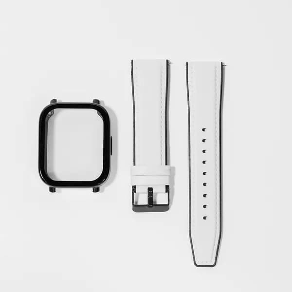 Кожаный ремешок+защитный чехол, подходит для Redmi Watch 5 Lite, Винтажный стиль_ремешок, комплект набор