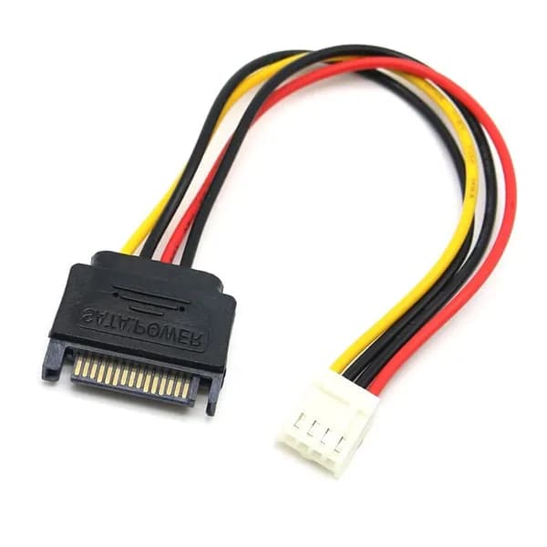 EN-Labs Кабель для компьютерной периферии SATA 15-pin/Floppy 4-pin, 0.2 м, разноцветный