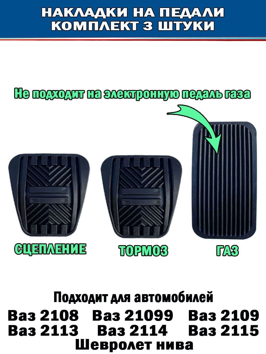 Комплект накладок на педали