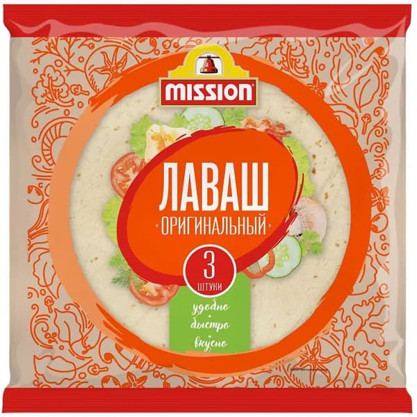 Лаваш Mission пшеничный круглый 270 г