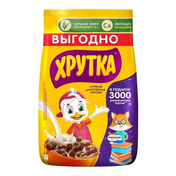 Сухой завтрак Хрутка шоколадный обогащенный кальцием 650 г