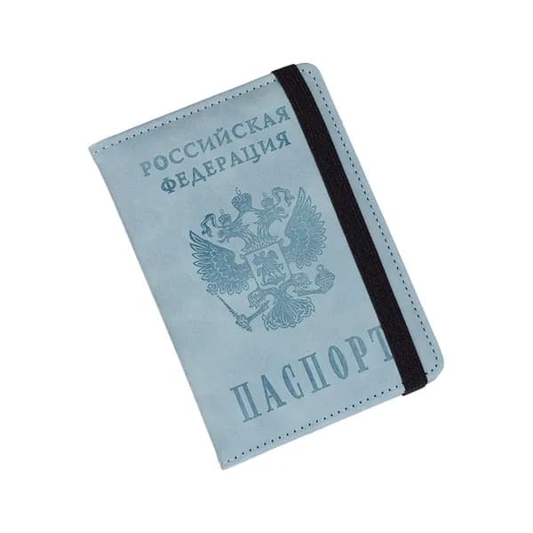 Кожаный держатель паспорта ручной работы с картхолдером
