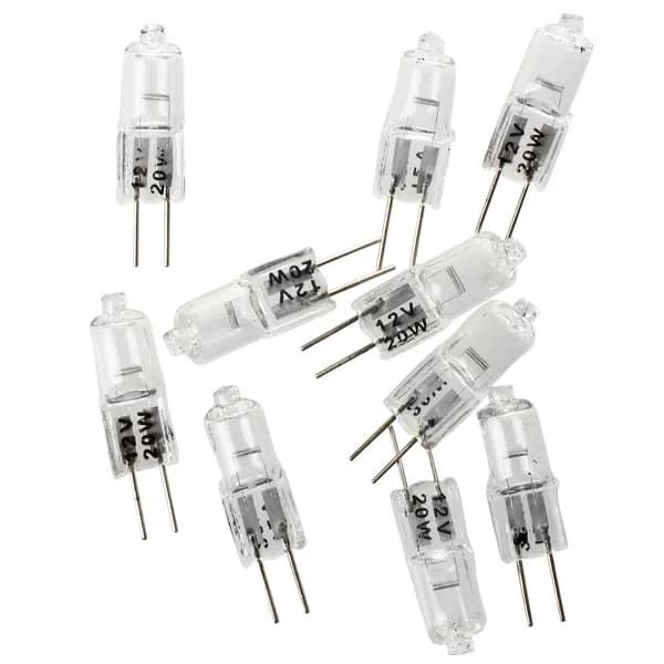 10 x G4 12V 20W Прозрачные галогенные капсульные лампы Лампы