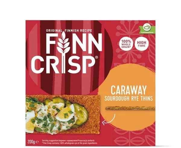 FINN CRISP Caraway Хлебцы с тмином 200 г, (из Финляндии)