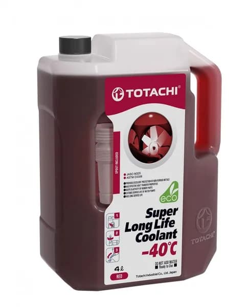Антифриз готовый раствор 4 л Super LLC Red красный / Totachi 41804