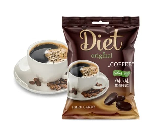 Карамель леденцовая без сахара на изомальте "МАЛВИКЪ Diet" Кофе 50гр х 3шт