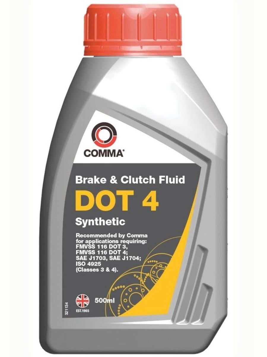 Тормозная жидкость DOT-4 Comma 500ml