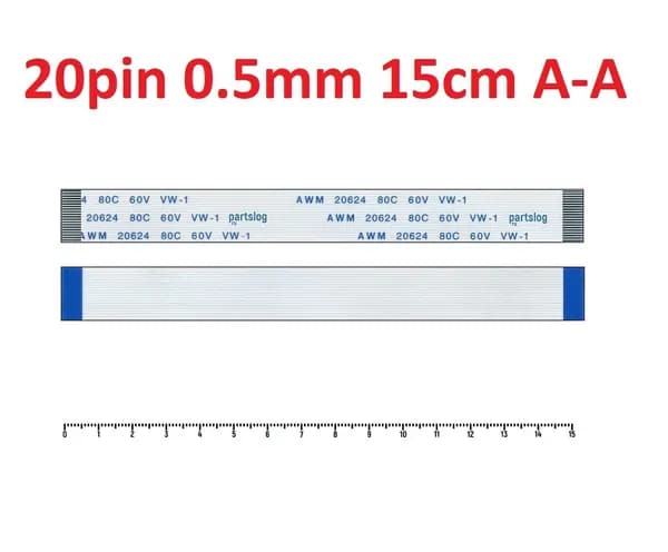 FFC FPC шлейф 20pin 0.5mm 15cm A-Type