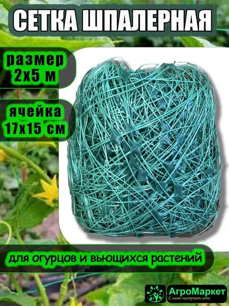 Сетка садовая шпалерная,Пластик,5х2м