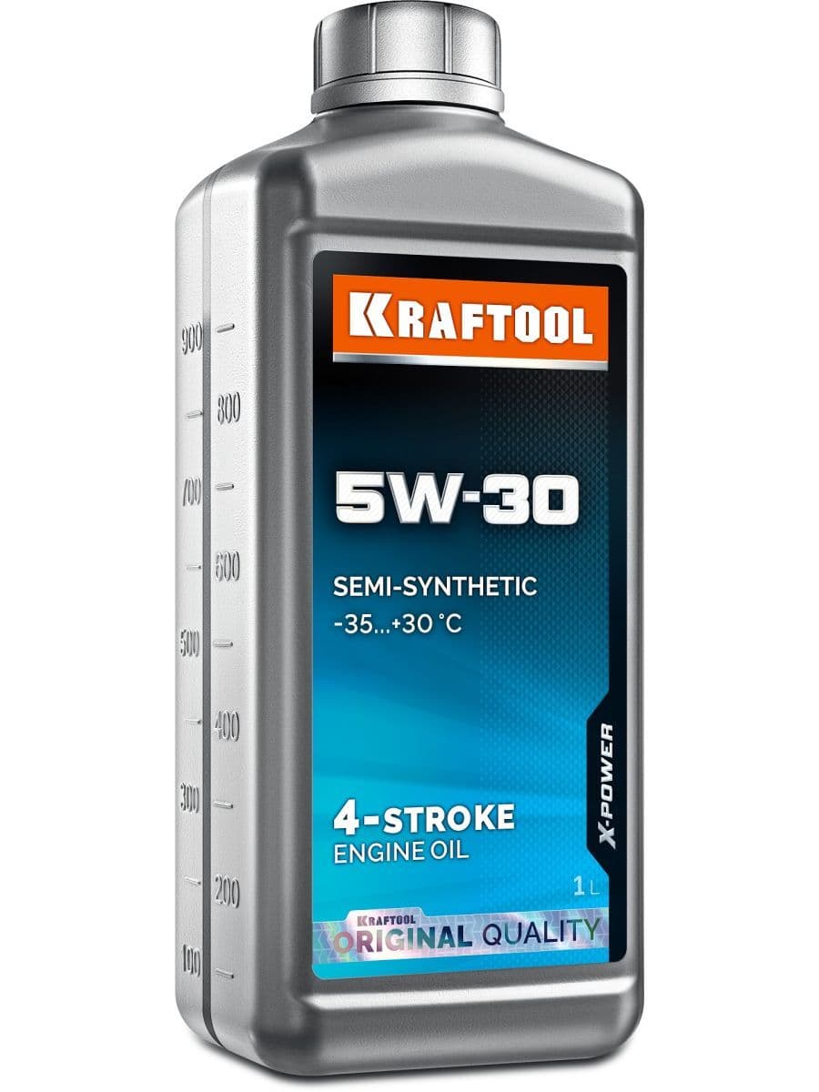 Kraftool 5W-30 Масло моторное, Полусинтетическое, 1 л