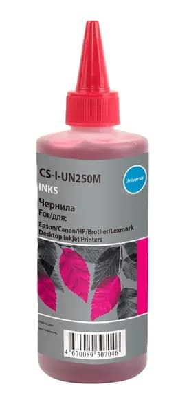 Чернила Cactus CS-I-Un250M пурпурный, флаконов: 1, объём 250мл, для HP/Lexmark/Canon/Epson/Brother