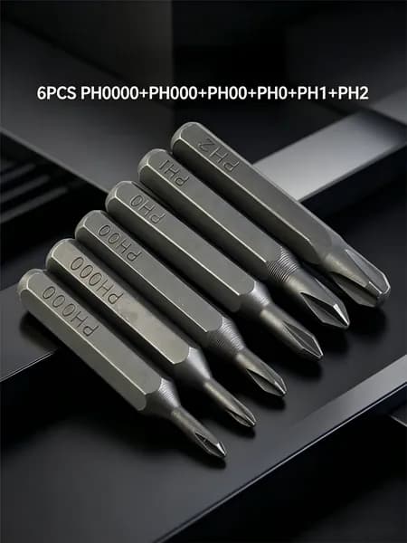 Биты для крестовой отвёртки H4 28 мм PH0000 PH000 PH00 PH0 PH1 PH2, шестигранный хвостовик 4 мм