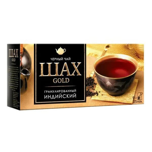 Чай черный Шах Gold Индийский в пакетиках 2 г х 25 шт