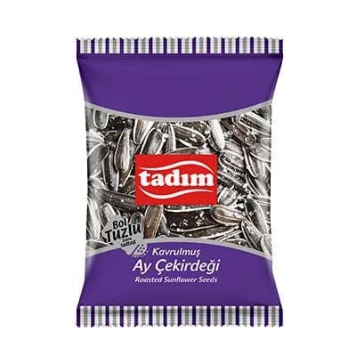 Tadm Жареные черные семечки подсолнечника с большим количеством соли 100 г