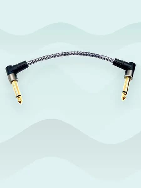 Нейлоновый оплетённый патч-кабель для гитарных педалей, 15cm