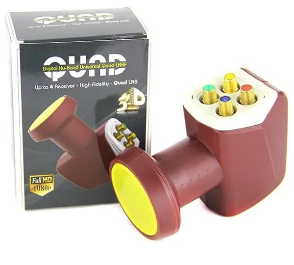 Спутниковый конвертер линейной поляризации QUAD 4 выхода