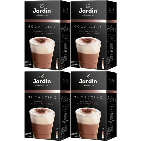 Кофейный напиток Jardin Moccaccino 3 в 1 растворимый 18 г х 8 шт, набор: 4 штуки