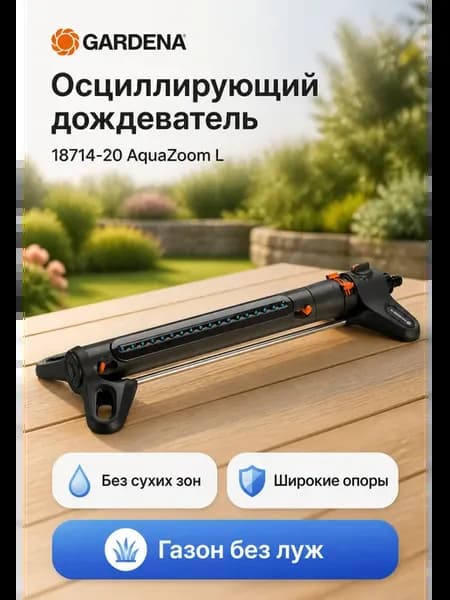 Дождеватель осциллирующий 18714-20 AquaZoom L для полива