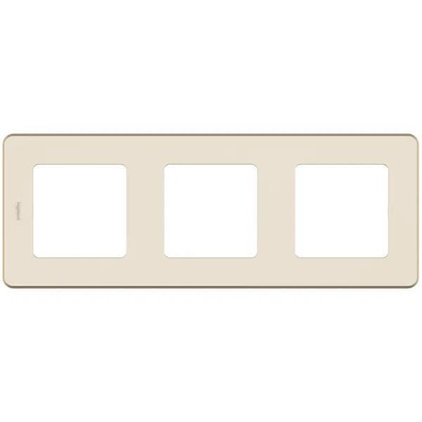 Рамка электроустановочная Legrand/Daccord Inspiria 3 поста слоновая кость для розеток и выключателей