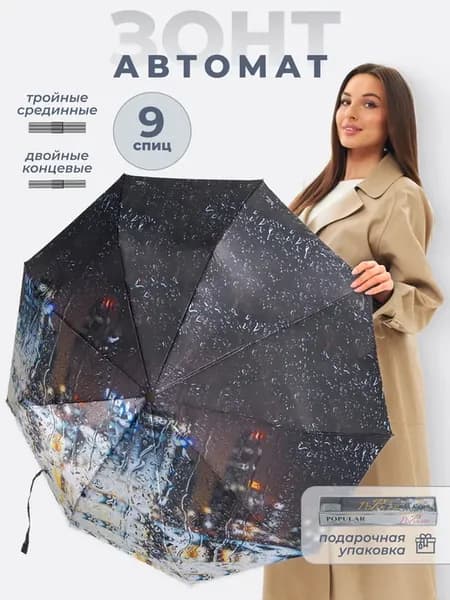 Зонт автомат антиветер складной