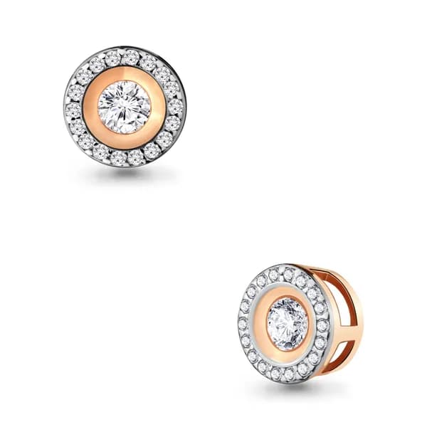 Золотая подвеска DIAMANT-ONLINE с фианитом 585 пробы