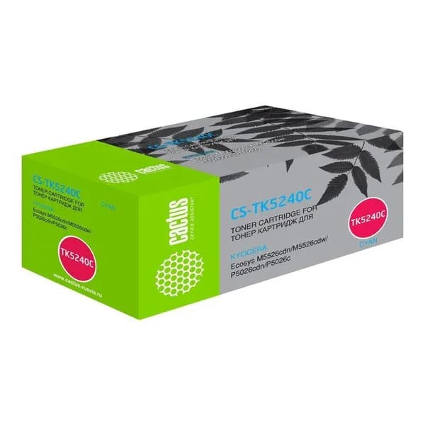 Картридж лазерный CACTUS CS-TK5240C голубой ((3000стр.) для Kyocera Ecosys M5526cdn/M5526cdw/P5026cdn) (CS-TK5240C)