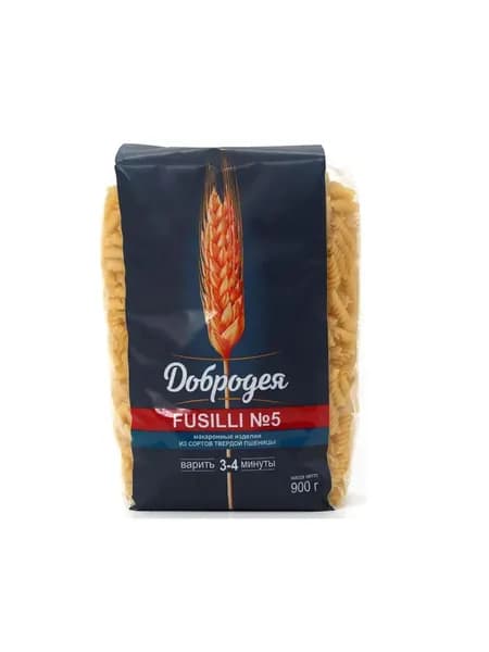 Добродея Макаронные изделия Спираль Fusilli №5, 900 гр