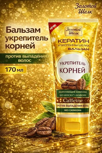 Бальзам укрепитель корней против выпадения волос Золотой Шелк, 170 мл