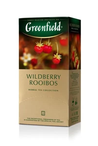 Чай травяной в пакетиках Greenfield Wildberry Rooibos (Вайлдберри Ройбош), 25*1,5 г 6013904
