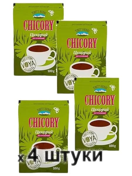 Цикорий TIBET'S HERBS 100% натуральный растворимый (Индия) 100 гр. х 4 шт.