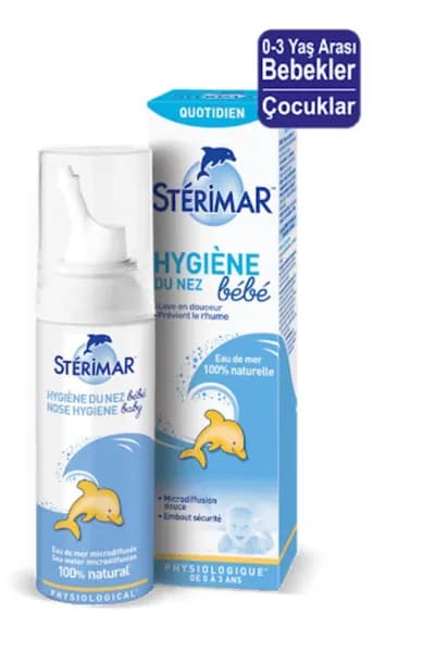 Детская морская вода 100 мл спрей для носа / Sterimar Baby Deniz Suyu 100 ml Burun Spreyi