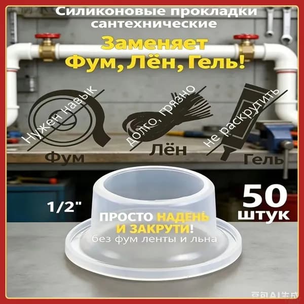 Фум силиконовый ИНСАНТ 1/2" (50 штук)
