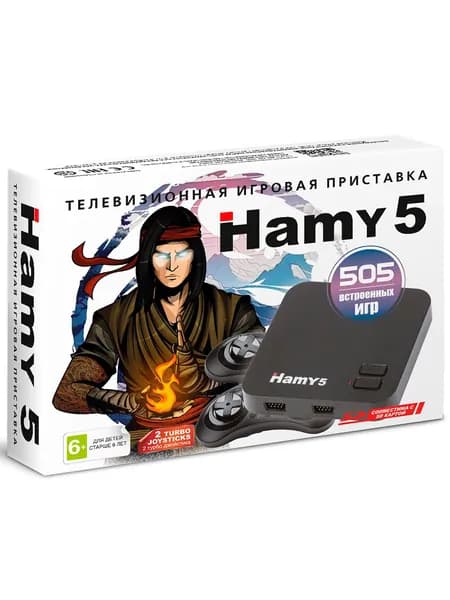 Игровая приставка HAMY 5. 16бит + 8бит 2 в 1 + 505 игр Черная Mortal Kombat