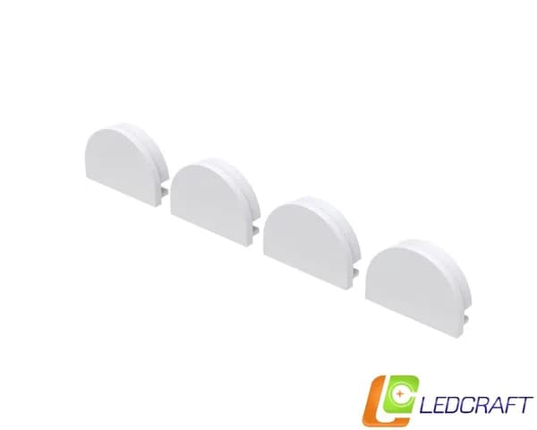 Заглушки 4 шт для профиля LC-LP0525M1 пластиковые серые