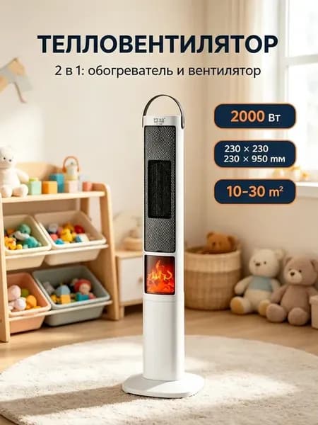 Обогреватель тепловентилятор для дома электрический