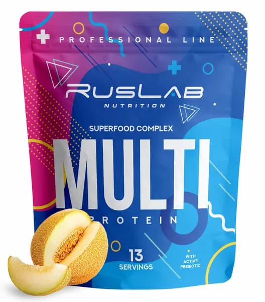 MULTI PROTEIN,многокомпонентный протеин,белковый коктейль для похудения (416 гр),вкус дыня