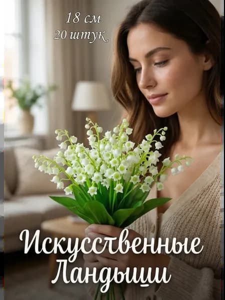 Искусственные ландыши для декора и кладбища