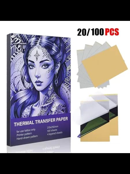 Бумага для трафаретов тату JUN.M, 100pcs, цвет 100