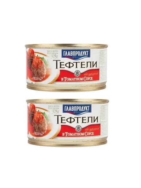 Главпродукт Тефтели в томатном соусе, 325 гр, 2 шт