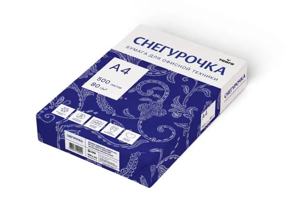 Снегурочка 1 шт, A4 (210 x 297 мм), 500 л Бумага для принтера, белый Уцененный товар