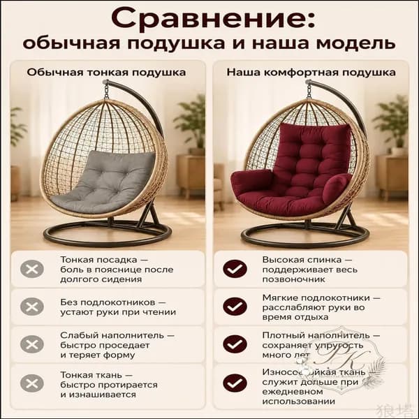 Матрас для садовой мебели 60х120 см