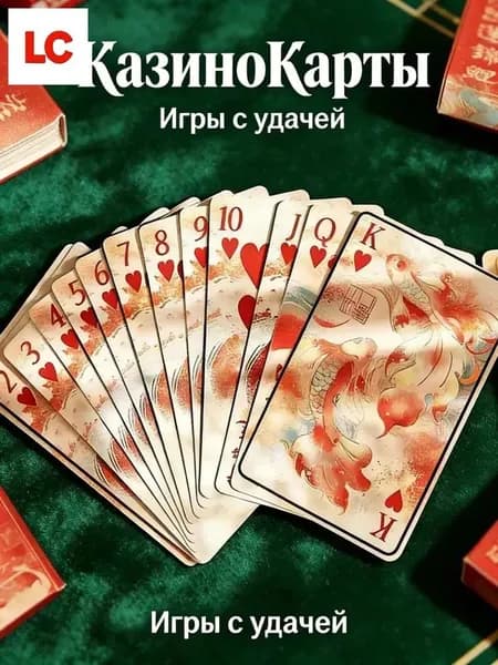 Набор игральных карт в этническом стиле кои, коллекция семейных развлечений, творческих вечеринок, изысканная упаковка, подходит для коллекционирования/игр/подарков.