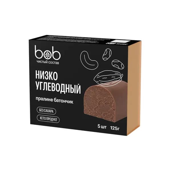 Шоколадный пралине батончик низкоуглеводный набор 5 шт.